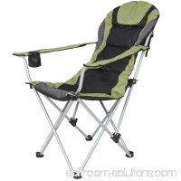 Best Choice Products Deluxe Padded Reclining Camping Fishing Beach Chair With Portable Carrying Case   